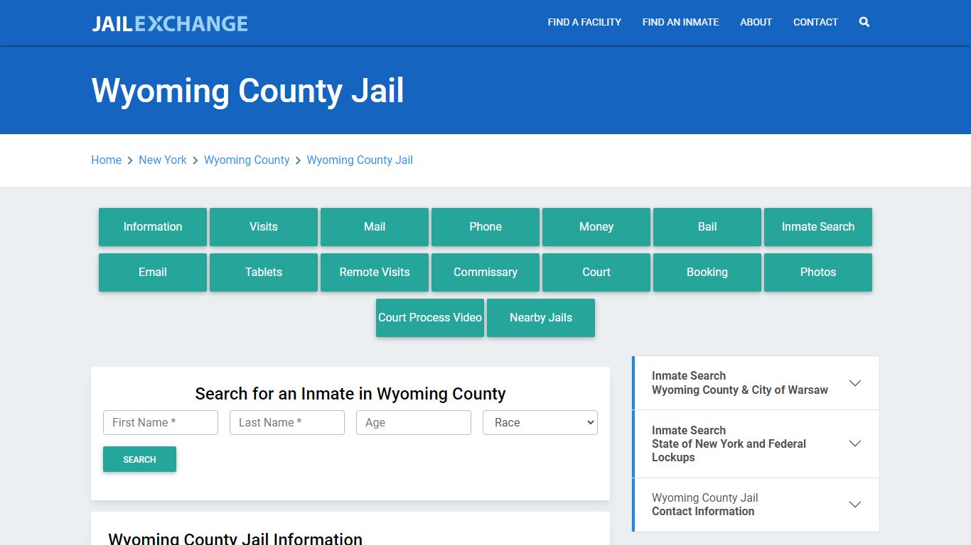 Wyoming County Jail Roster Lookup, NY, Inmate Search